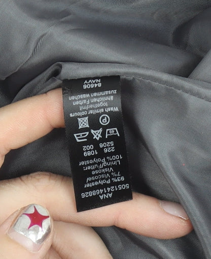 George Womens Black Pinstripe Suit Jacket Size 10 Regular Fit Business Blazer