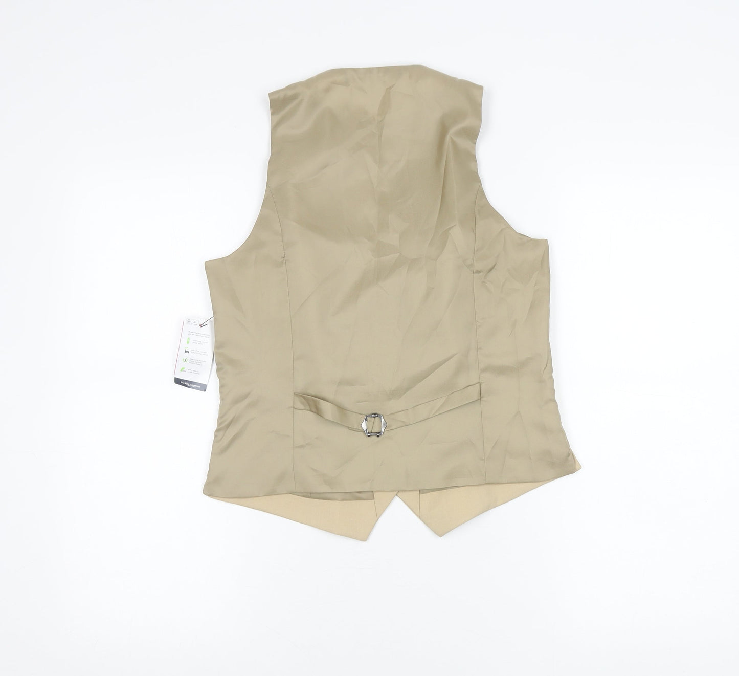 Brook Taverner Womens Beige Suit Waistcoat Slim Fit Size S