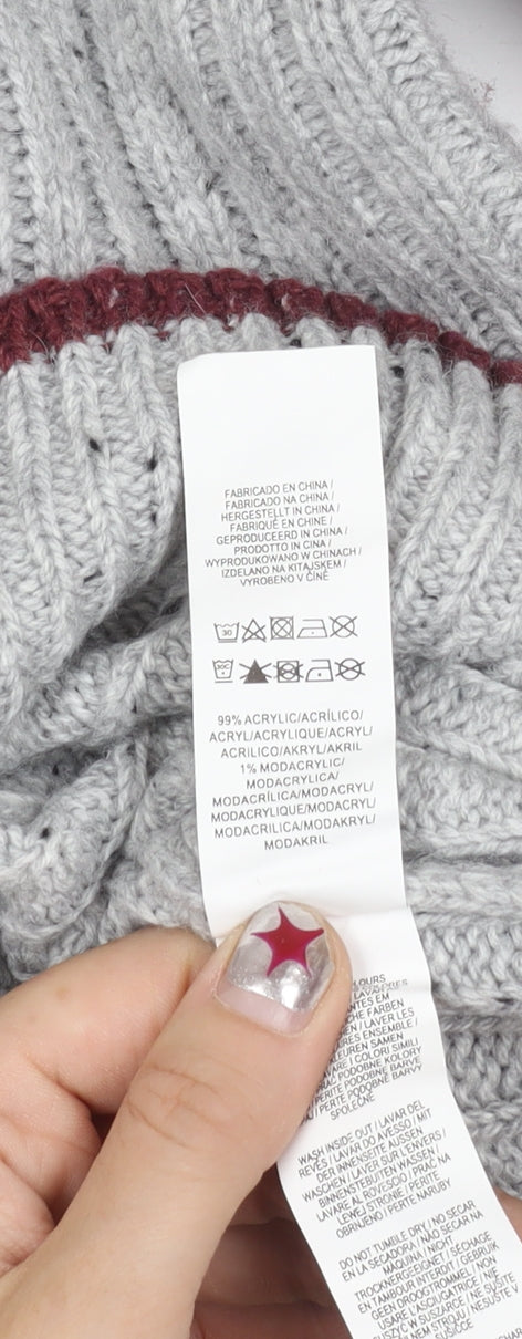 Primark Men’s Grey Red Gryffindor Knit Jumper S Long Sleeve Crew Neck