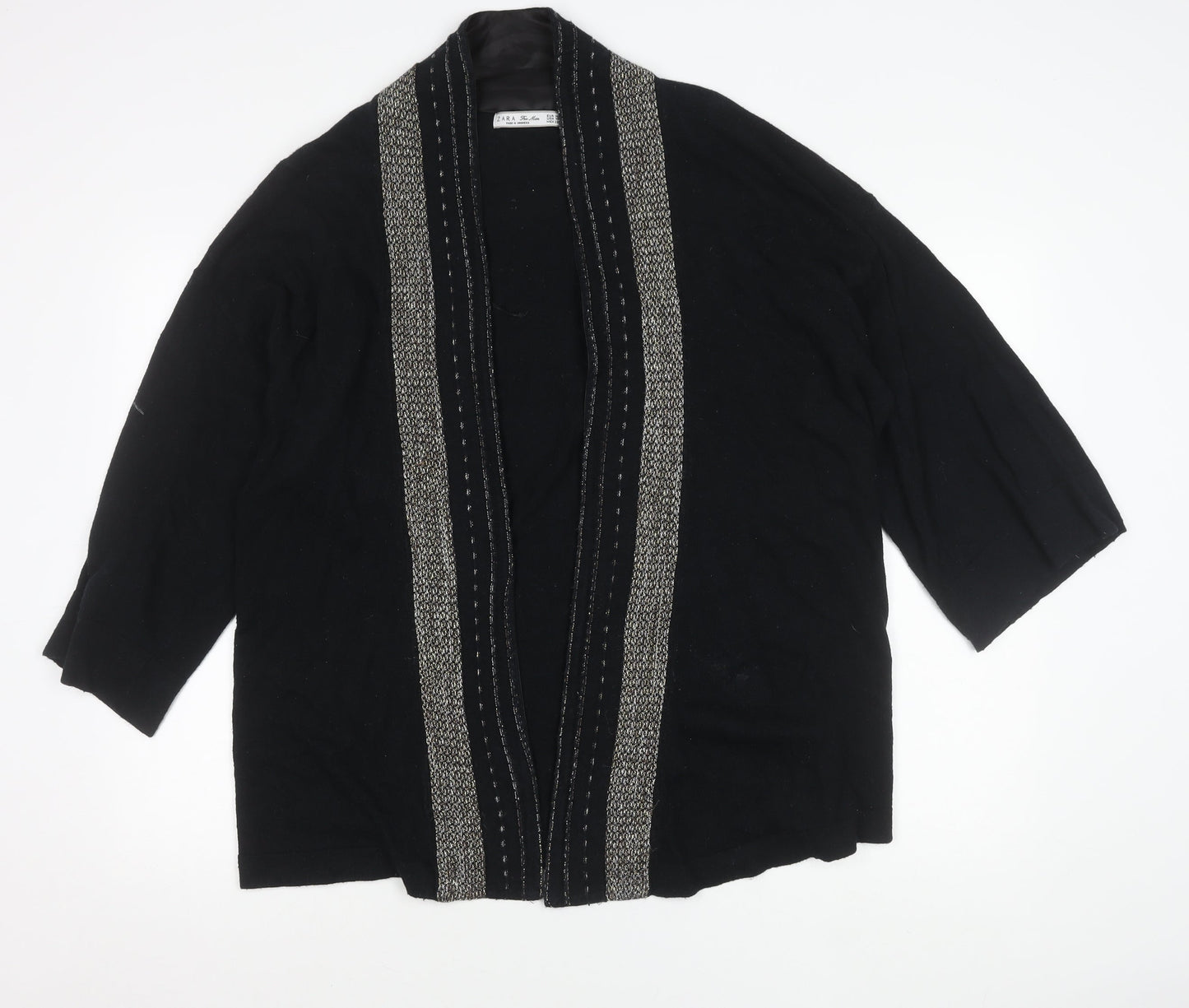 Womens UK Size 12 Zara Black Cardigan Jumper