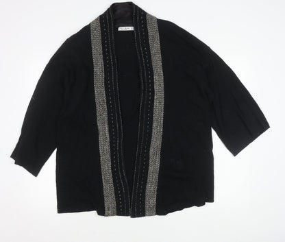 Womens UK Size 12 Zara Black Cardigan Jumper