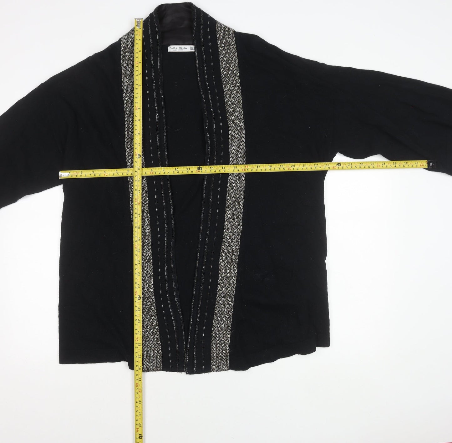 Womens UK Size 12 Zara Black Cardigan Jumper