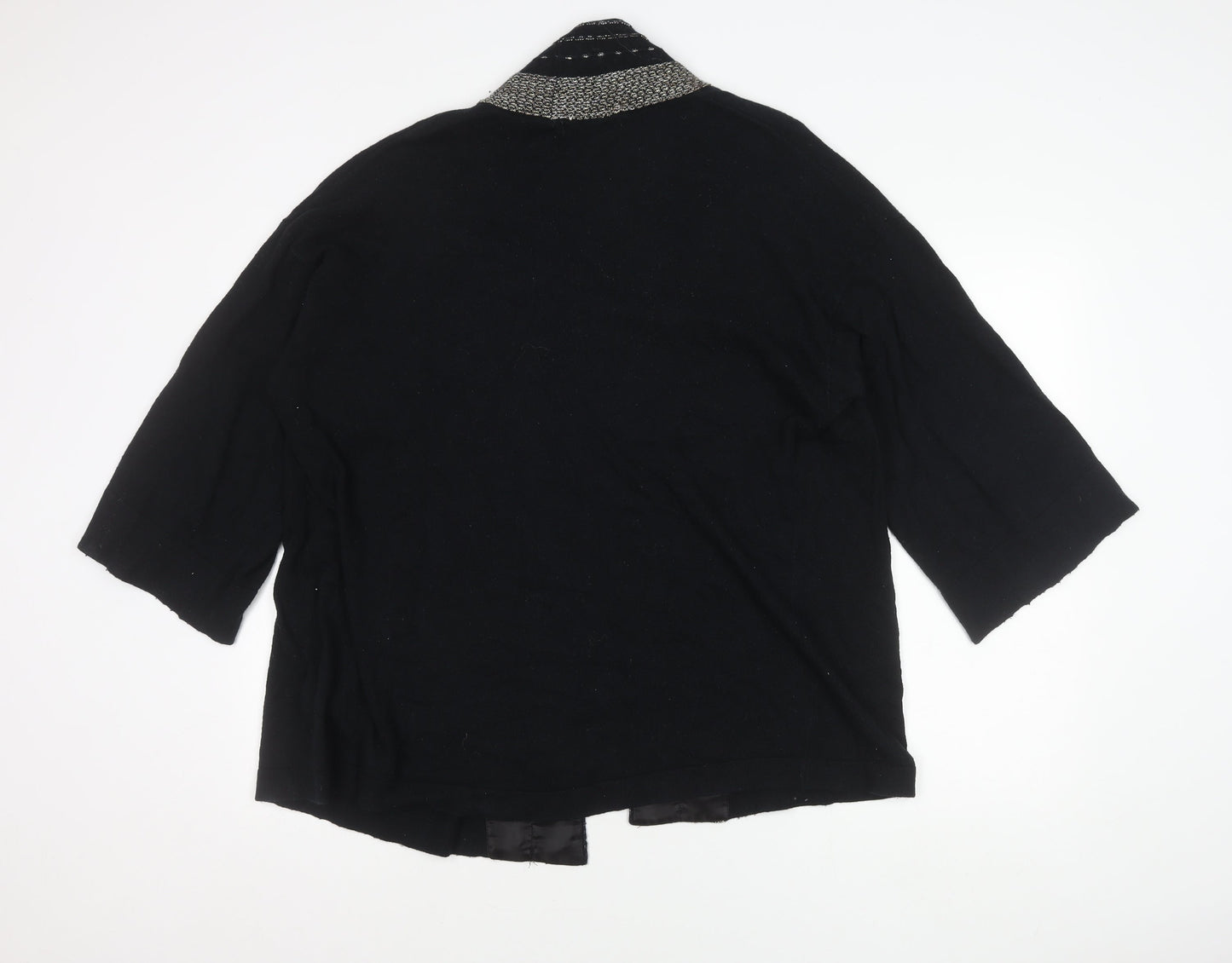 Womens UK Size 12 Zara Black Cardigan Jumper