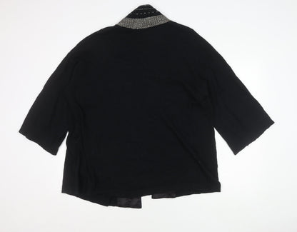 Womens UK Size 12 Zara Black Cardigan Jumper