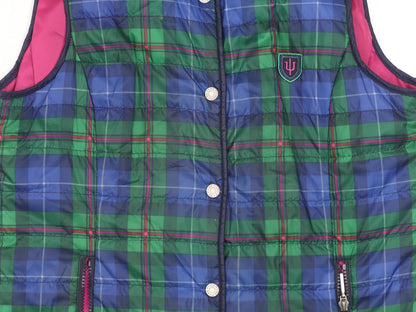 Rabe Womens Multicoloured Quilted Waistcoat Size 14 Check Sleeveless