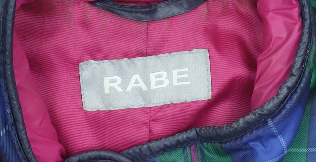 Rabe Womens Multicoloured Quilted Waistcoat Size 14 Check Sleeveless