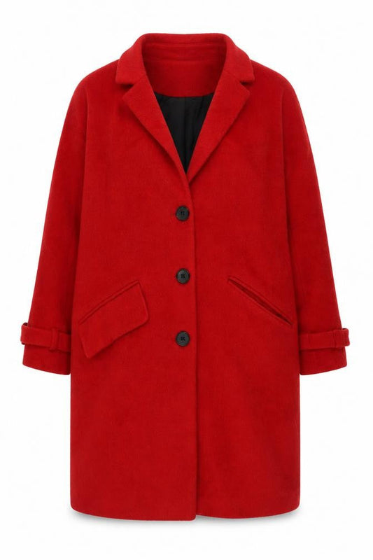 Womens UK Size 10 ASOS Red Overcoat
