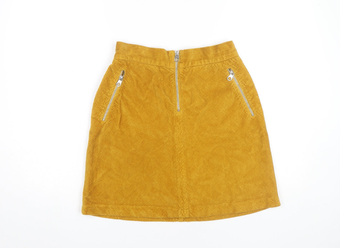Karen Millen Women’s Yellow Corduroy Short Skirt Size 10