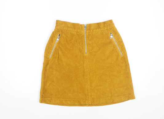 Karen Millen Women’s Yellow Corduroy Short Skirt Size 10