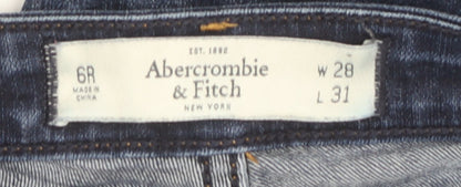 Abercrombie & Fitch Womens Blue Skinny Jeans Size 6R W28 L31