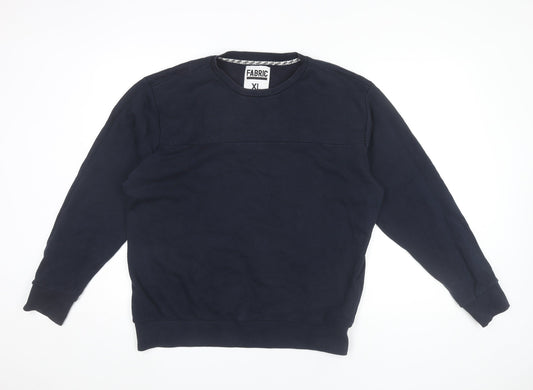 Mens UK Size XL Fabric Blue Pullover Sweatshirt