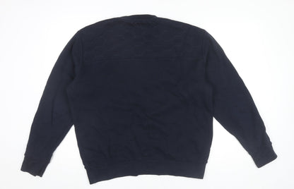 Mens UK Size XL Fabric Blue Pullover Sweatshirt