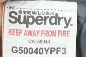 Womens UK Size XS Superdry Grey Puffer Jacket