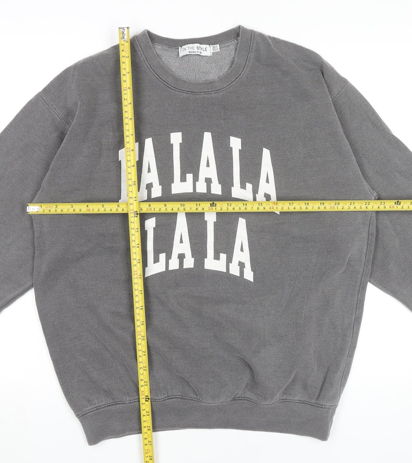 In The Style Womens Grey Christmas Sweatshirt UK 14/16 Crew Neck