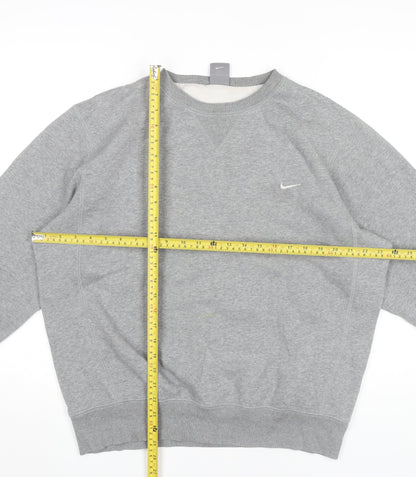 Nike Unisex Grey M Pullover Sweatshirt Crew Neck Long Sleeve