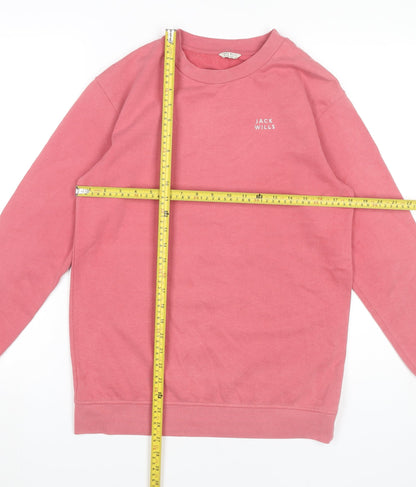 Womens UK Size 8 Jack Wills Pink Pullover Sweatshirt