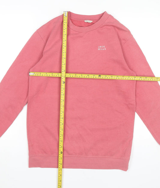 Womens UK Size 8 Jack Wills Pink Pullover Sweatshirt