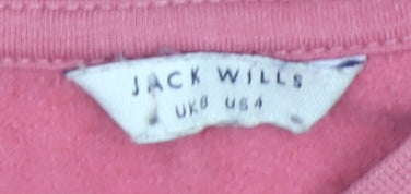 Womens UK Size 8 Jack Wills Pink Pullover Sweatshirt
