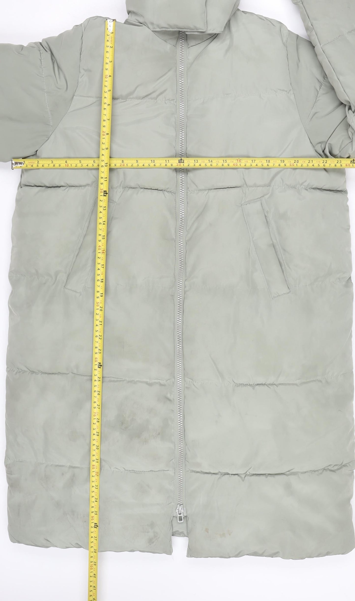 Womens UK Size 8 H&M Grey Puffer Jacket