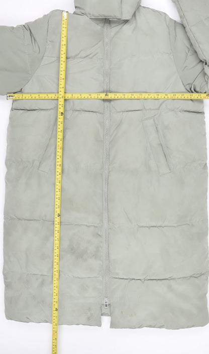 Womens UK Size 8 H&M Grey Puffer Jacket