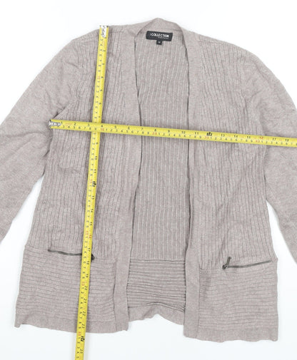 Debenhams Women’s Beige Cardigan Size 12 Long Sleeve Knit