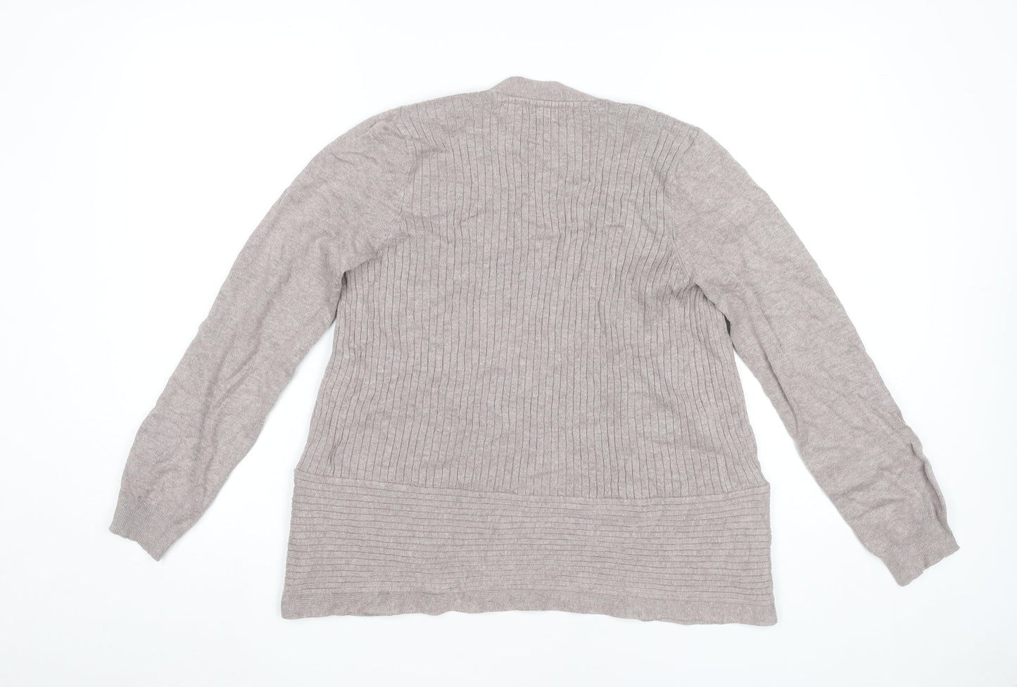 Debenhams Women’s Beige Cardigan Size 12 Long Sleeve Knit