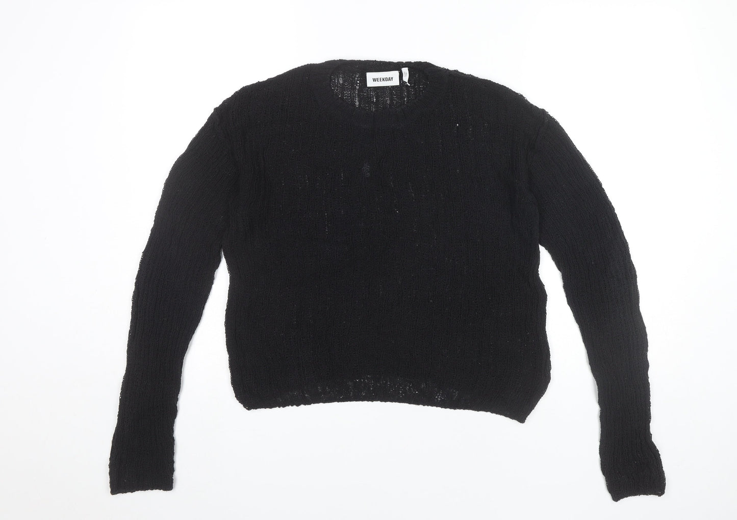 Womens UK Size S Weekday Black Pullover Jumper