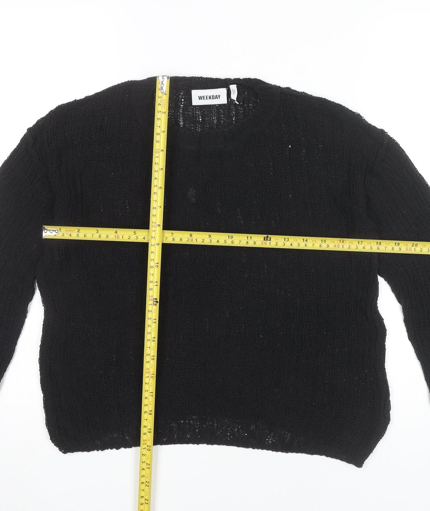 Womens UK Size S Weekday Black Pullover Jumper
