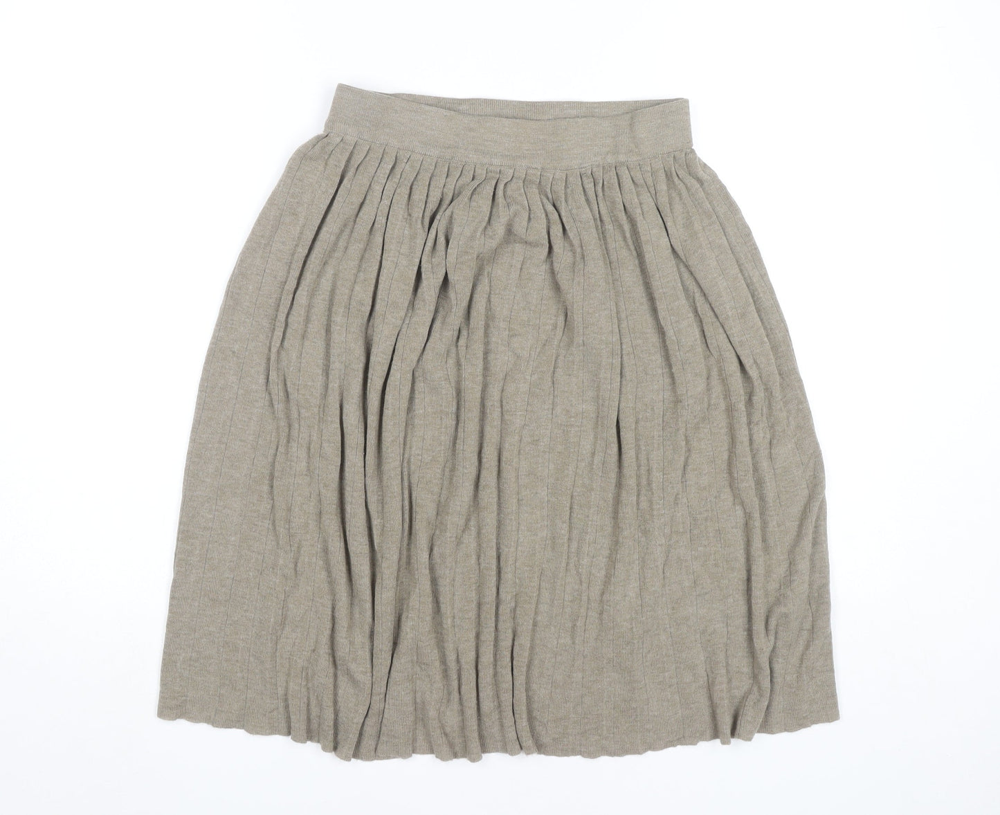 Womens UK Size 12 Zara Pleated Knit Skirt