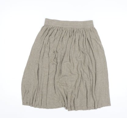 Womens UK Size 12 Zara Pleated Knit Skirt