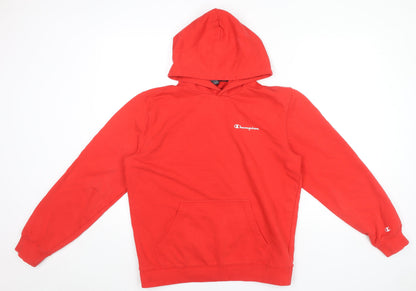 Mens UK Size L Champion Red Pullover Hoodie