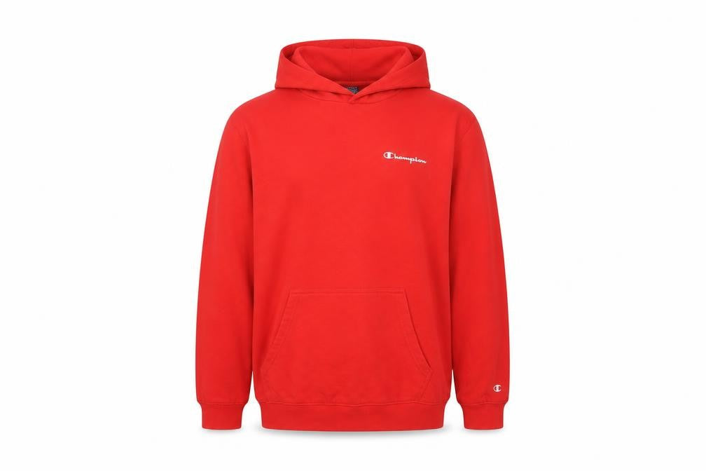 Mens UK Size L Champion Red Pullover Hoodie