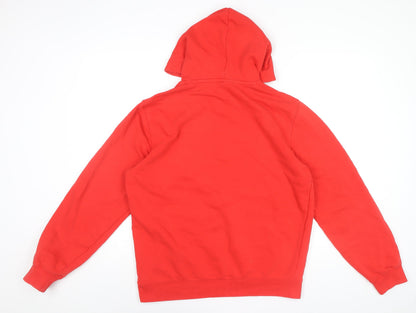Mens UK Size L Champion Red Pullover Hoodie