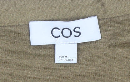 COS Women’s Brown Wrap Long Skirt M Viscose Stretch Jersey