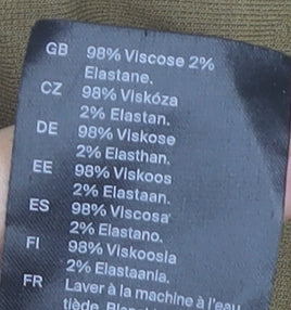 COS Women’s Brown Wrap Long Skirt M Viscose Stretch Jersey