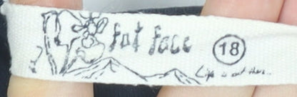 Fat Face Women’s Blue Striped A-Line Dress Size 18 Sleeveless V-Neck