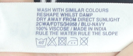 Fat Face Women’s Blue Striped A-Line Dress Size 18 Sleeveless V-Neck