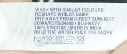 Fat Face Women’s Blue Striped A-Line Dress Size 18 Sleeveless V-Neck