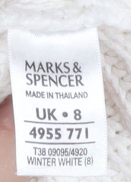 Womens UK Size 8 Marks and Spencer Ivory Cardigan Jumper
