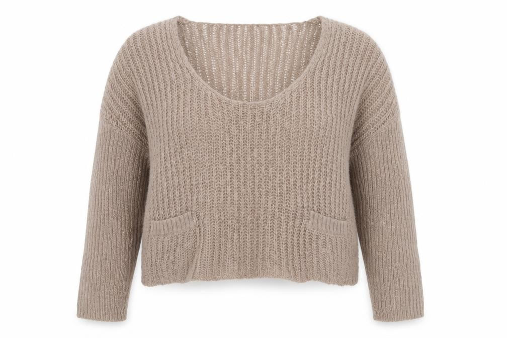 Womens UK Size 8 Topshop Beige Pullover Jumper