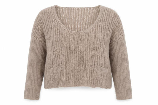 Womens UK Size 8 Topshop Beige Pullover Jumper