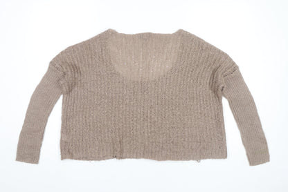 Womens UK Size 8 Topshop Beige Pullover Jumper