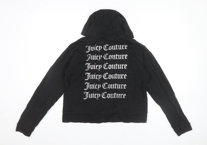 Juicy Couture Girls Black Pullover Hoodie 15-16 Years Logo Print