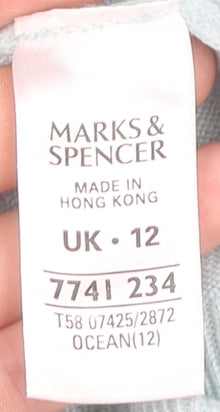 Womens UK Size 12 Marks and Spencer Blue Basic T-Shirt