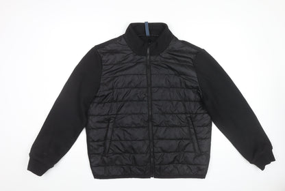 Zara Man Men's Black 2XL Quilted Puffer Jacket Full Zip