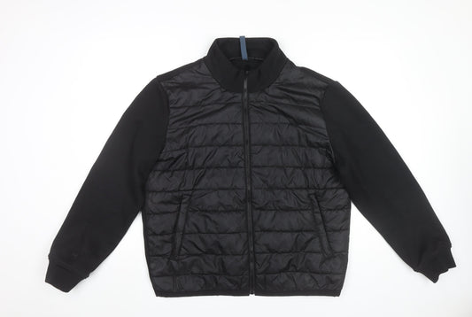 Zara Man Men's Black 2XL Quilted Puffer Jacket Full Zip