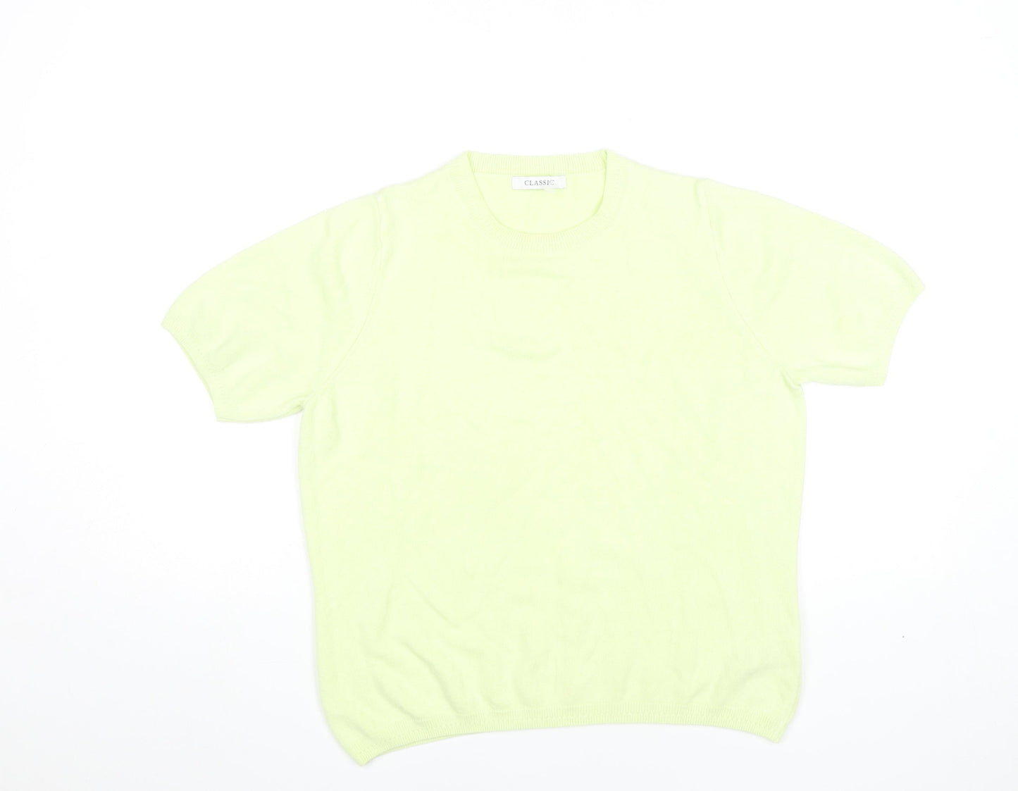 Womens UK Size 14 Marks and Spencer Green Basic T-Shirt