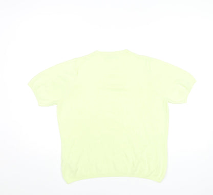 Womens UK Size 14 Marks and Spencer Green Basic T-Shirt