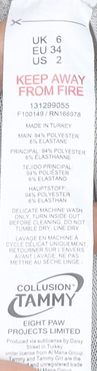 Collusion Women’s Multicoloured Size 6 Asymmetric Mesh Party Dress