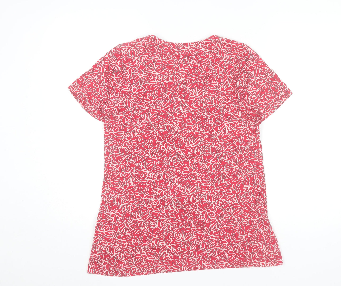 Womens UK Size 10 DASH Red Basic T-Shirt